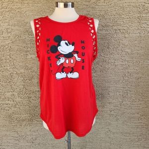 Disney red Mickey Mouse sleeveless top